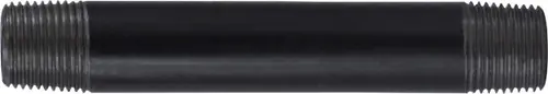Authentic Midland Metal 57045 Welded Pipe Nipple, 3/8 in MPT x 3/8 in MPT, 3-1/2 in L, Steel, Black, SCH 40 Schedule