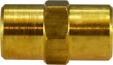 Authentic Midland Metal 12343 European Brake Line Union, 10 mm Female Inverted Flared x 10 mm Female Inverted Flared, Brass