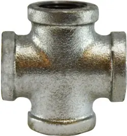 Best Price Midland Metal 64395 Cross, 1 in FPT x 1 in FPT x 1 in FPT x 1 in FPT, Iron, Galvanized
