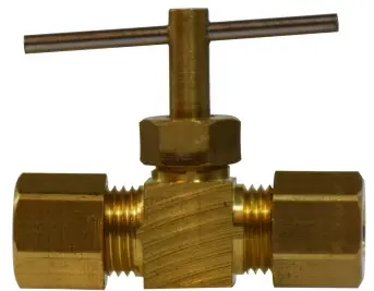 Midland Metal 46020 Needle Valve, 3/16 in Nominal, Compression, 150 psi Pressure, Brass Body Price Drop