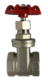 Next Day Delivery Midland Metal 949257 Gate Valve, 1-1/2 in Nominal, Threaded, 200 psi Pressure, 316 Stainless Steel Body