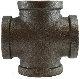 Midland Metal 65397 Cross, 1-1/2 in FPT x 1-1/2 in FPT x 1-1/2 in FPT x 1-1/2 in FPT, Iron, Black Order Now