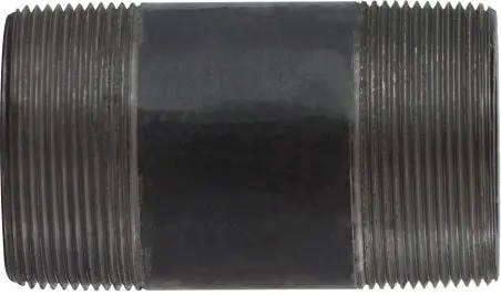 Clearance Midland Metal 59301SMLS Seamless Pipe Nipple, 6 in MPT x 6 in MPT, 6 in L, Steel, Black, SCH 80 Schedule, 300 lb
