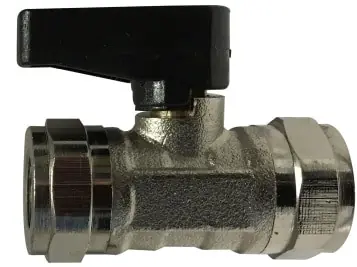 Instant Buy Midland Metal 46652 Straight Mini Ball Valve, 3/8 in Nominal, FIP x FIP, 250 psi Pressure, Brass Body