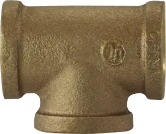 Premium Midland Metal 44255 Pipe Tee, 1 in FPT x 1 in FPT x 1 in FPT, Bronze