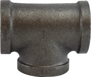 Midland Metal 65255 Pipe Tee, 1 in FPT x 1 in FPT x 1 in FPT, Iron, Black, 150 lb Mega Sale