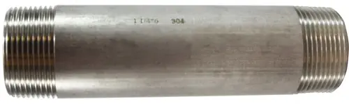 Midland Metal 48125 Welded Pipe Nipple, 1-1/4 in MPT x 1-1/4 in MPT, 4 in L, Stainless Steel, SCH 40 Schedule Next Day Delivery