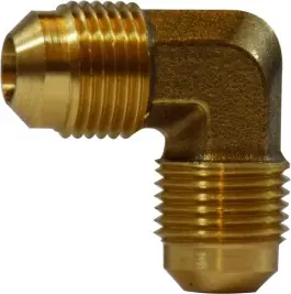 Midland Metal 10406 90 deg Elbow, 1/4 in Male Flared x 1/4 in Male Flared, Brass Holiday Sale