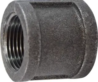 Crafted Midland Metal 65421 Coupling, 4 in FPT x 4 in FPT, Iron, Black, 150 lb