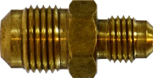 Order Now Midland Metal 10119 Reducing Union, 3/8 in Male Flare x 5/16 in Male Flare, Brass