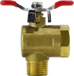 Midland Metal 947111 90 deg Right Angle Ball Valve, 1/4 in Nominal, FPT x MPT, 250 psi Pressure Fresh Stock