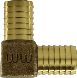 While Supplies Last Midland Metal 973975 90 deg Elbow, 3/4 in Hose Barbed x 3/4 in Hose Barbed, Bronze