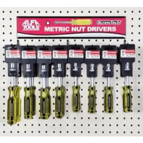 Alfa Tools ND32 18 pc Nut Driver-Inch With Display Professional Grade