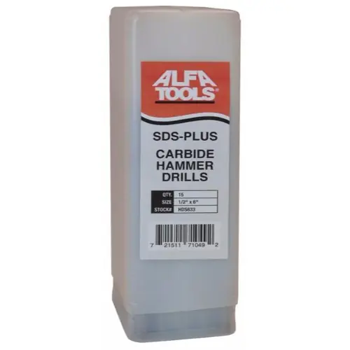 Best Choice Alfa Tools HDS628 25 pc SDS Hammer Drill Bulk Pack 1/4 x 8-1/4