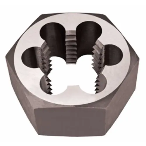 Alfa Tools CSRTD70752 1-1/4 - 8 Carbon Steel Rethreading Hex Die Crafted