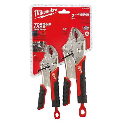 Milwaukee Tool 48-22-3402 2PC TORQUE LOCK Curved Jaw Locking Pliers Set Buy Direct