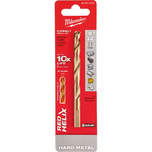 Time-Limited Milwaukee Tool 48-89-2315 9/32" COBALT RED HELIX Drill Bit