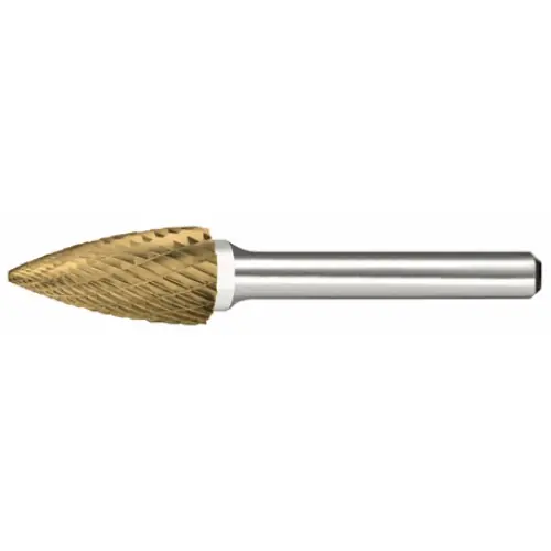 Alfa Tools B71266DTN Sg-6 Carbide Burr Tree Pointed Double Cut Tin Coated Free Returns
