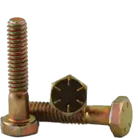 Get Yours 5/8"-18 x 5 1/2" Hex Cap Screws, Grade 8, Zinc-Yellow Cr+6 Bake, Partial Thread, Fine (UNF), Import, Qty 25
