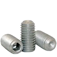 Hassle-Free Returns 10-32 x 3/8" Socket Set Screws, Cup Point, Zinc-Bake Cr+3, Fine (UNF), Alloy Steel, Qty 100