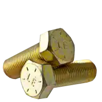 Clearance 1/2"-13 x 4" Hex Cap Screws, Grade 8, Zinc-Yellow Cr+3 Bake, Partial Thread, Coarse (UNC), Made in USA, Qty 25