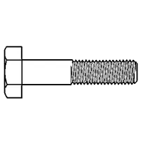 M20-2.50 x 60 mm Hex Cap Screws, Metric Class 10.9, Zinc-Yellow Cr+6 Bake, Full Thread, Coarse (UNC), DIN 933 / ISO 4017, Qty 20 Buy Online