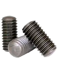 Instant Buy 10-32 x 5/16" Socket Set Screws, Oval Point, Black Oxide, Fine (UNF), Alloy Steel, Qty 100