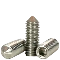 Price Cut 1/4"-20 x 1/2" Socket Set Screws, Cone Point, 18-8 Stainless Steel, Coarse (UNC), Qty 100
