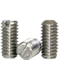 10-32 x 1/2" Slotted Set Screws, Cup Point, 18-8 Stainless Steel A2, Fine (UNF), Qty 100 One Day Deal