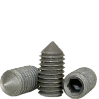 Limited Time 10-24 x 7/8" Socket Set Screws, Non-Standard, Cone Point, Black Oxide, Coarse (UNC), Alloy Steel, Qty 100