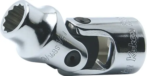 Ko-ken 3445W-5/16 3/8 Sq. Dr. Universal Socket Whitworth 5/16 12 point Length 53.5mm Time-Limited