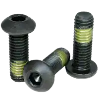 6-32 x 3/8" Button Head Socket Cap Screws, Nylon-Patch Thermal Black Oxide, Full Thread, Coarse (UNC), Alloy Steel, Qty 100 Time-Limited