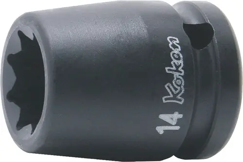Today Only Ko-ken 14415M-19 1/2 Sq. Dr. Socket 19mm Double Square Length 38mm