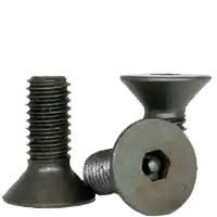 Grab Now 3/8"-16 x 5/8" Flat Head Socket Cap Screws, Tamper-Resistant, Thermal Black Oxide, Full Thread, Coarse (UNC), Alloy Steel, Qty 100