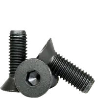 2-56 x 1/8" Flat Head Socket Cap Screws, Thermal Black Oxide, Full Thread, Coarse (UNC), Alloy Steel, Qty 100 Budget