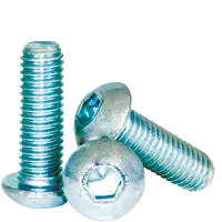Deal M10-1.50 x 35 mm Button Head Socket Cap Screws, Metric Class 12.9, Zinc-Bake Cr+3, Full Thread, Coarse (UNC), Alloy Steel, ISO 7380, Qty 100