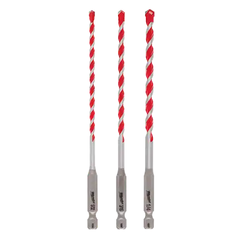 New Arrival Milwaukee Tool 48-20-9050 3PC SHOCKWAVE Impact Duty Carbide Hammer Drill Bit Set, 3 Pack