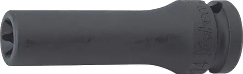 Ko-ken 14325-E10 1/2 Sq. Dr. Deep Impact TORX E10 Socket - Length 80mm Certified