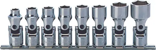 Professional Grade Ko-ken RS3440A/8 3/8 Sq. Dr. Universal Socket set 5/16-3/4 6 point 200mm 8 pieces