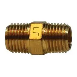Don't Miss Out AMC 706122-04 Hex Nipple, 1/4 in MPT x 1/4 in MPT, 1.12 in, Brass