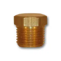 Super Sale Mid-America Fittings LF121-2 Cored Hex Head Plug, 1/8 in MPT, 0.55 in, Brass