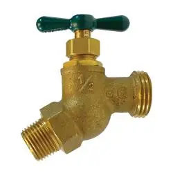 Crafted Midland Metal 942111LF Heavy-Duty Hose Bibb No Kink Valve, 3/4 in Nominal, MIP x MHT, Cast Brass Body