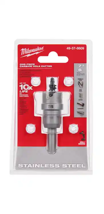 Luxury Milwaukee Tool 49-57-8609 7/8" One-Piece Carbide Hole Cutter