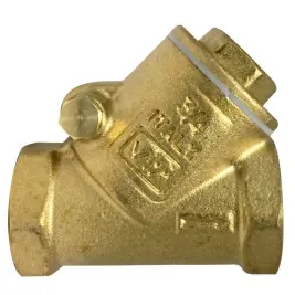 Place Order Midland Metal 940362B Y-Pattern Swing Check Valve, 1/2 in Nominal, C x C, Cast Brass Body, Domestic