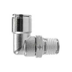 Top Rated Midland Metal 20184NIC 90 deg Elbow, 1/2 in Push-In x 1/4 in Male Swivel, Brass, Nickel-Plated