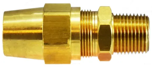 Midland Metal 38230 Adapter, 3/4 in Tube OD x 3/4 in Male NPTF, Brass Price Cut