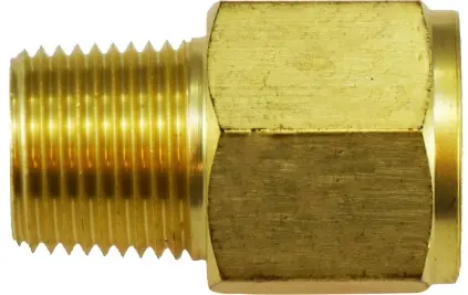 Next Day Delivery Midland Metal 28869 Adapters, BSPT/BSPP Fittings, 3/8 Mip x 3/8 F Bspp Adapter, Brass Fittings