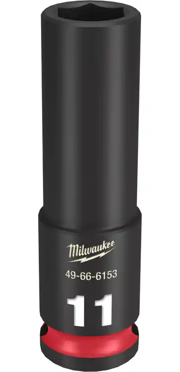Milwaukee Tool 49-66-6153 SHOCKWAVE Impact Duty 3/8" Drive 11MM Deep 6 Point Socket Sale