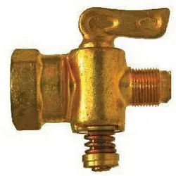 AMC 09259-06 Shut-Off Cock, 3/8 x 3/8 in Nominal Pipe, Flared x FIP, Brass Body Clearance