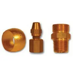 Sale Mid-America Fittings NT272X6X6VS Branch Tee with Vibraseal, 3/8 in Tube OD x 3/8 in Tube OD x 3/8 in MPT, Brass